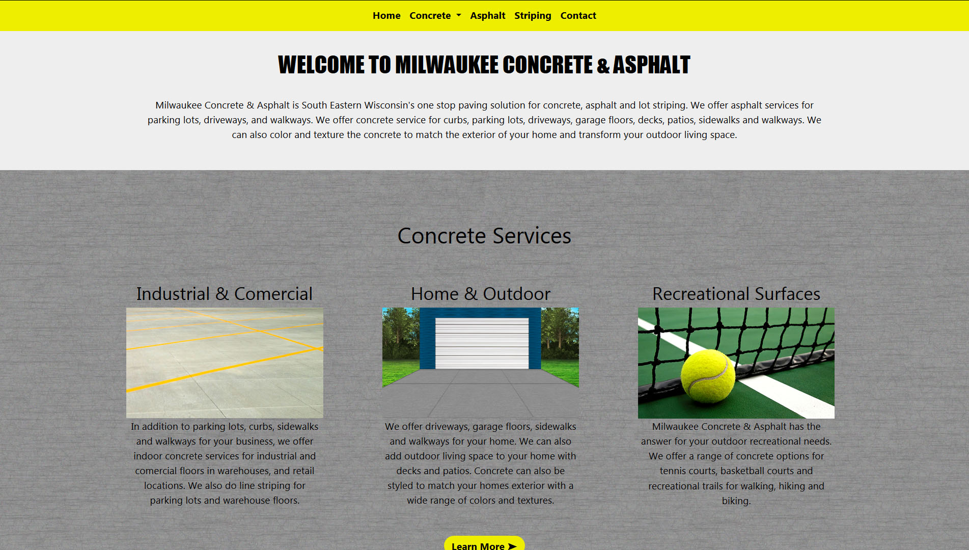 Slide 4: Milwaukee Concrete & Asphalt